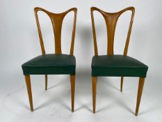 Pair of Ico Parisi Mid-Century Leather Chairs