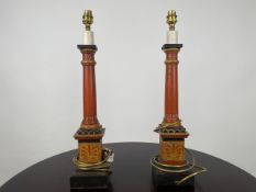 Pair of Wooden Table Lamps