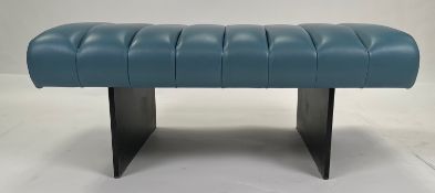 Contemporary Leather Cocktail Ottoman