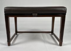 Leather & Wood Paino Seat