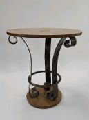 Mid Century Burlwood Side Table