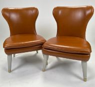 Pair of Ben Whistler Leather Chairs Designed for The Berkeley