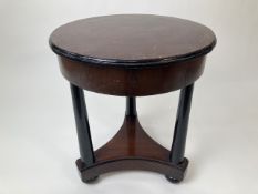 Empire Style Mahogany Circular Side Table