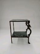 Italian Verde Bronze Side Table