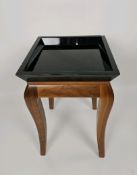Wooden Side Table with Plastic Cap