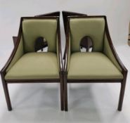 Set of 4 Mid-Century Walnut Dining Chair