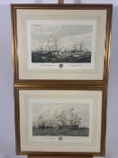 Set of 3 English and French Fleets Prints