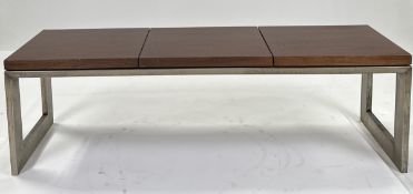 Heavy Bench with Three Wood Sections