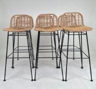 Set of 6 Bamboo Bar Stools
