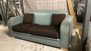 Linley two seater Art Deco leather sofa