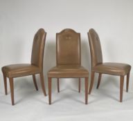 Trio of Leather Dining Chairs