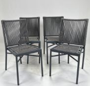 Set of Four Woven Fabric Chairs