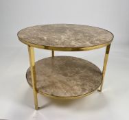 Italian Marble Two Tiered Coffee Table