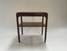 Mahogany Side Table with Shelf