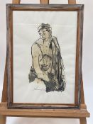 Pair of Original Watercolour Life Drawings