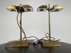 Pair of Brass Reading Lamps