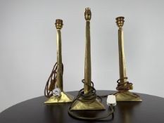 Set of 3 Bronze Table Lamps