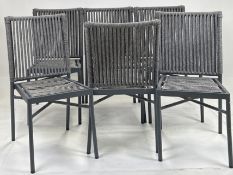 Set of Six Woven Fabric Chairs