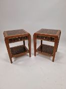 Pair of Bespoke David Linley Bedside Tables Made for Claridges