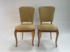 Pair of Bespoke Espelette Honeycomb Dining Chairs Made for Claridge's