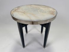 Bespoke Onyx Circular Side Table Made for Claridges