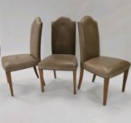 Trio of Leather Dining Chairs
