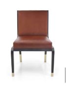 Ben Whistler Leather & Velvet Dining Chairs x 6