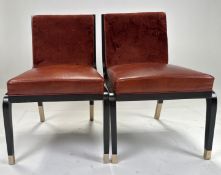 Pair of Leather & Fabric Chairs
