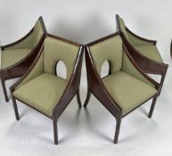 Set of 4 Mid-Century Walnut Dining Chairs