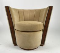 Bespoke Deco Tub Chair Made for Claridge's by David Linley