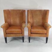 Pair of Leather Armchairs