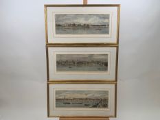 Set of 3 British River Scene Prints