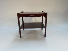 English Side Table in mahogany with shelf