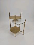 BEE Contemporary Side Table in Brass and Marble by Ries