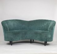 Curved Teal Sofa