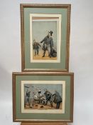Pair of Tom Merry Mid Century English Lithographs