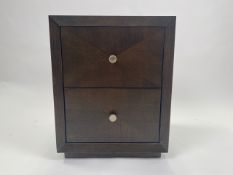 Diaz Bedside Tables x 2 Chocolate Oak by Robert Langford