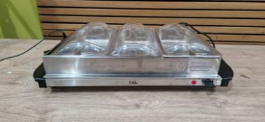 EGL 3 TRAY LARGE BUFFET SERVER