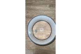 PIN STRIPE LAMPSHADE 25X18CM GREY