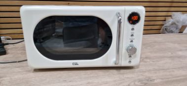 EGL RETRO 20 LITRE MICROWAVE - CREAM