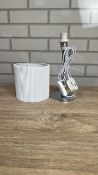 PIN STRIPE TABLE LAMP WHITE