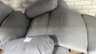 RISE RECLINER ARMCHAIR FAUX LEATHER GREY