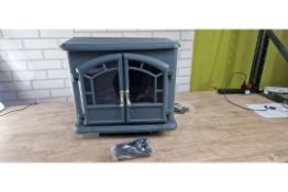 EGL GREY MIDI ELECTRIC STOVE FIRE