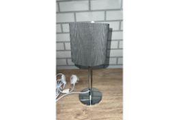 PIN STRIPE TABLE LAMP GREY