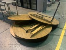 Set of 5 Round Foldable Table