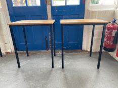 Set of 6 Black Framed Exam Tables