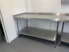 Prep Bench - with upstand LH return