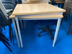 Set of 4 Large Silver Framed Tables