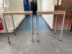 Set of 4 Silver Framed Exam Tables