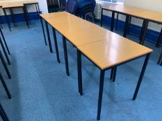 Set of 5 Rectangular Tables on Metal Frame